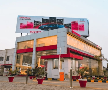 Modern commercial showroom building near Al Rehman Garden Phase 8
